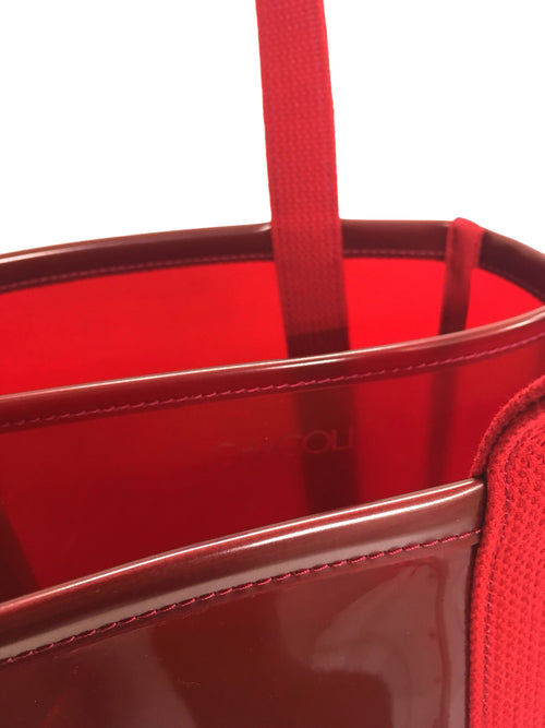 RED CLEAR FRAME TOTE FOR DOVER STREET MARKET GINZA